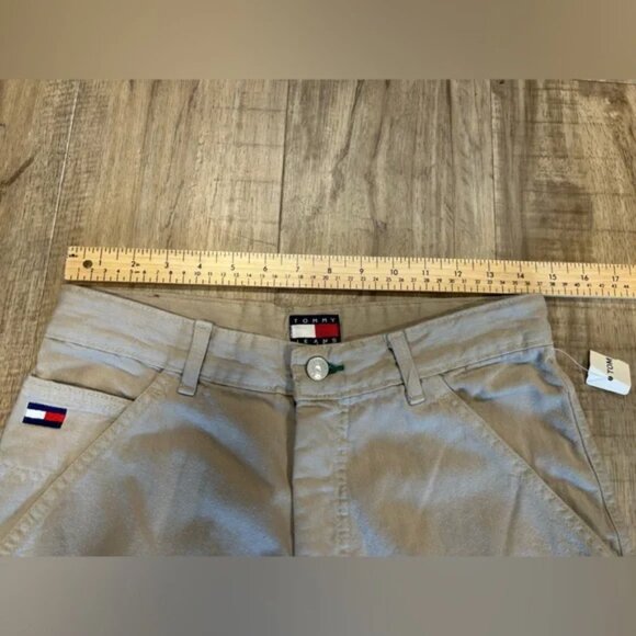Tommy Hilfiger Men's 29x34 Beige Khaki Work Pants Tan with Logo Vintage NWT - Picture 8 of 10